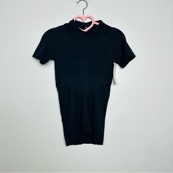 Spiritual Gangster Tops - Spiritual Gangster NWT Black Ribbed Mock Neck Raglan Short Sleeve Fit Top